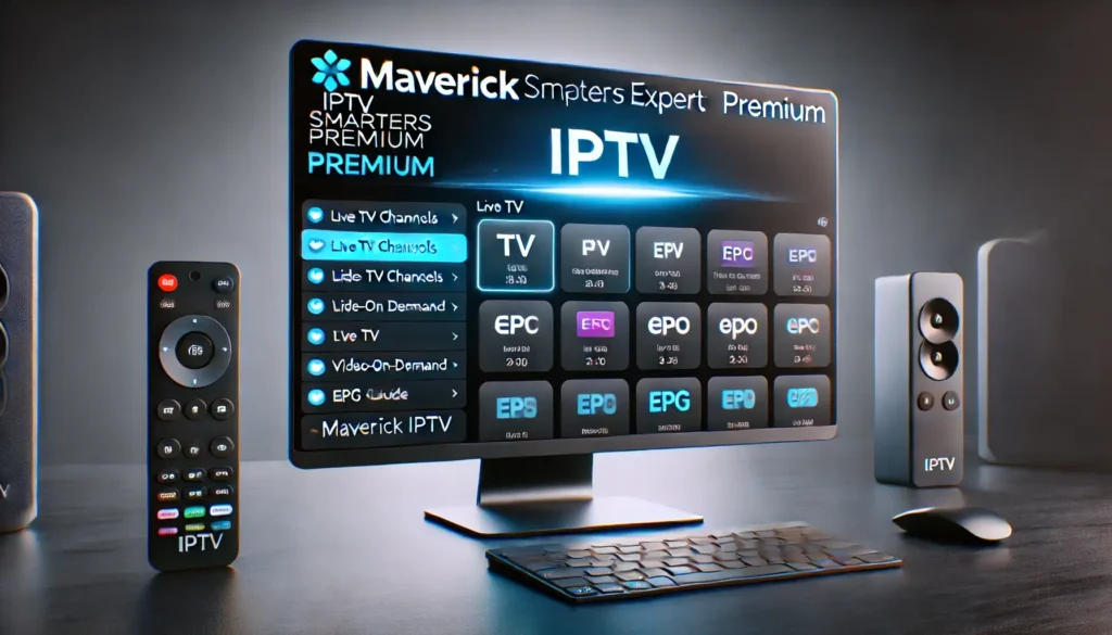 iptv-smarters-expert-premium IPTV Smarters Expert Premium interface displayed on a computer screen, showcasing high-quality IPTV streaming with MaverickIPTV services.